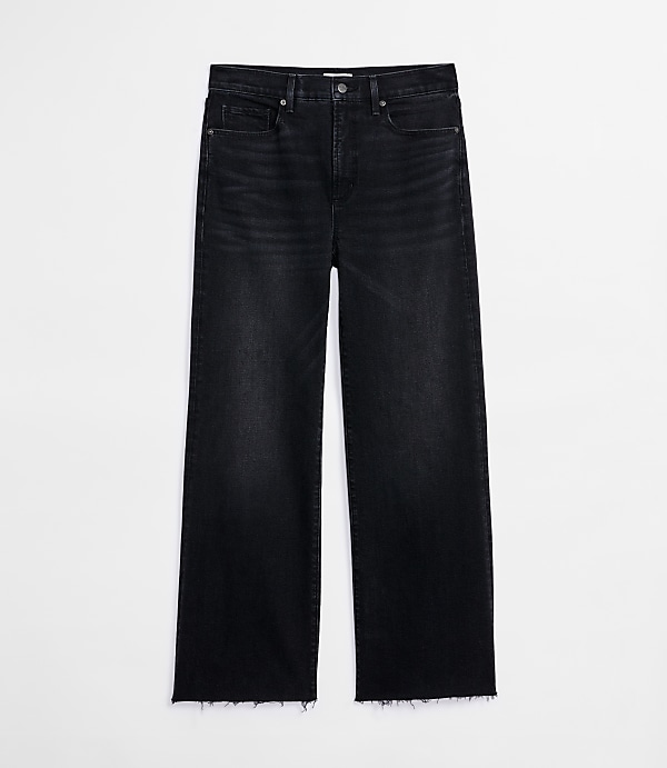 Rivete Curvy Fresh Cut High Rise Wide Leg Jeans in Noir Wash