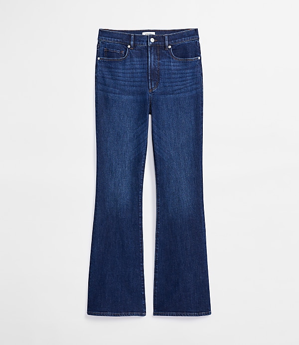 Rivete Curvy High Rise Slim Flare Jeans in Muse Wash