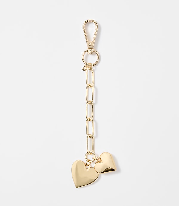 Double Heart Bag Charm