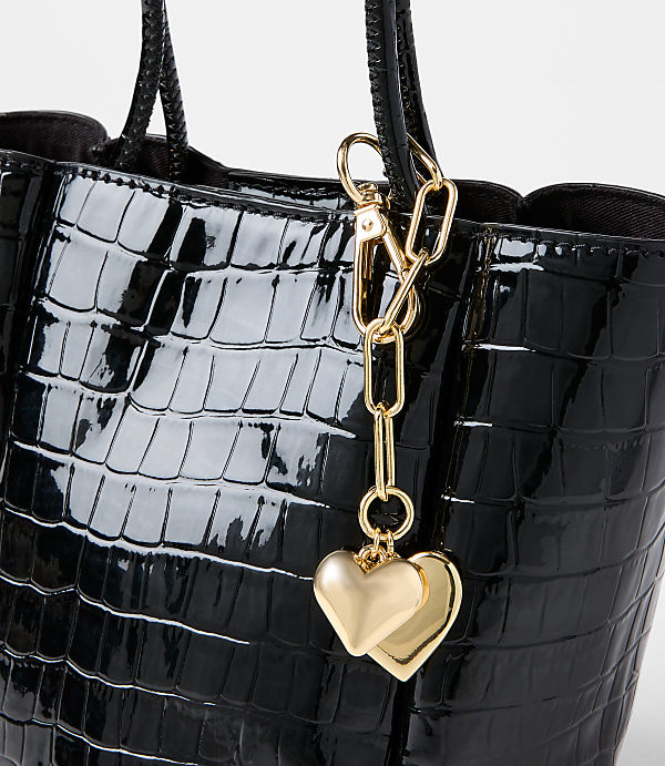 Double Heart Bag Charm