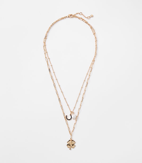 Lucky Clover Layered Necklace Set