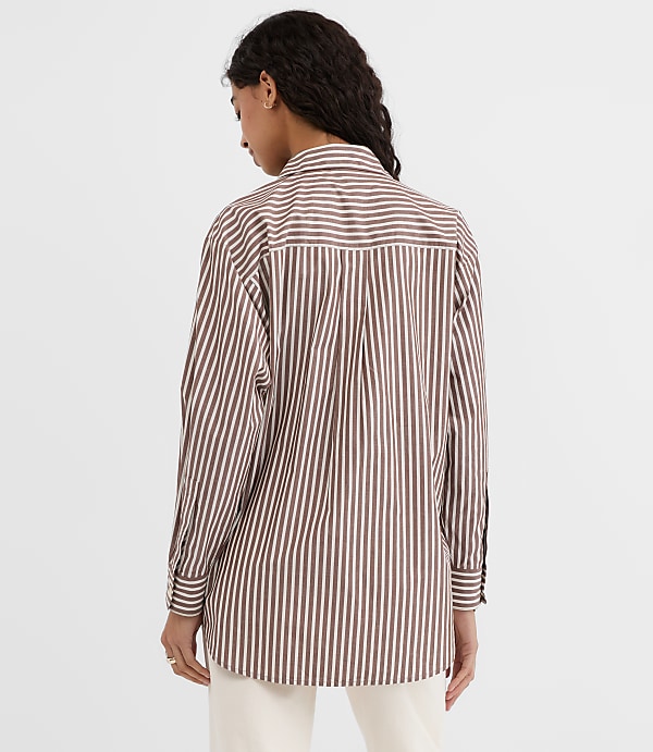 Striped Poplin Everyday Oversized Pocket Shirt