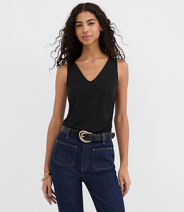 Ruched V-Neck Top