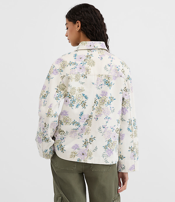 Floral Denim Chore Jacket