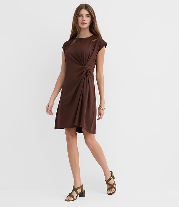 Side Twist Cap Sleeve Mini Dress