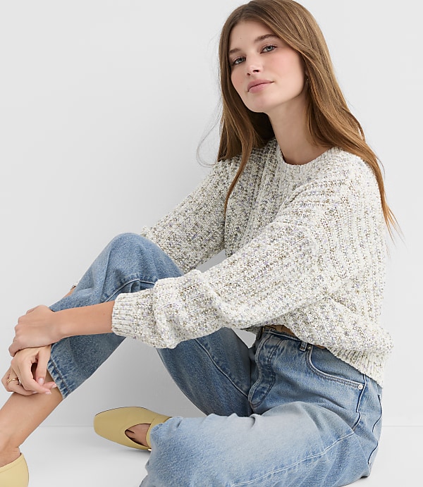 Spacedye Ribbed Relaxed Sweater