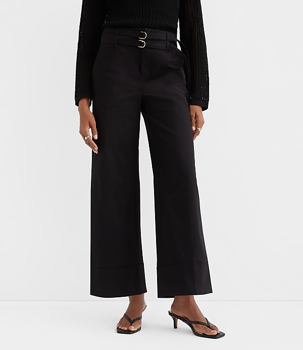 Double Belted Wide Leg Pants