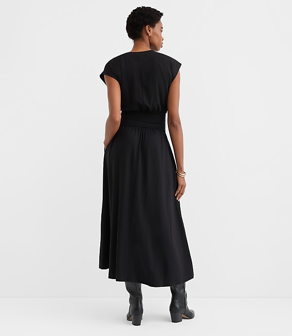 Cap Sleeve Maxi Pocket Dress