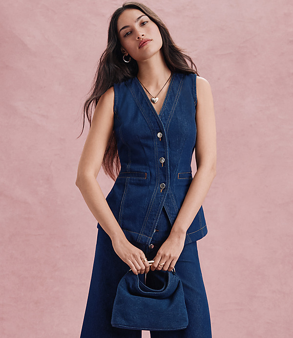 Denim Vest in Classic Rinse Wash