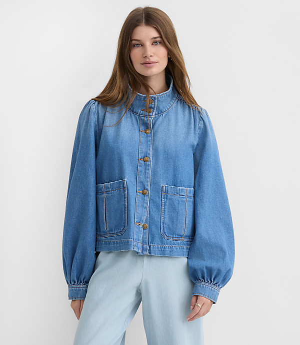 Denim Swing Jacket in Luxe Indigo Wash