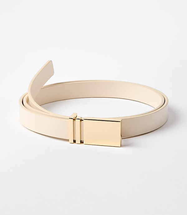 LOFT Versa Plaque Buckle Leather Belt