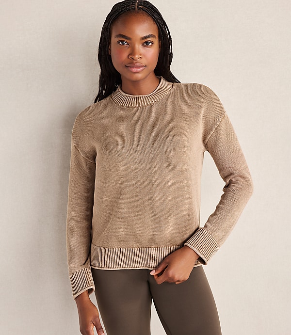 Haven Well Within Organic Cotton Stripe Roll Neck Sweater