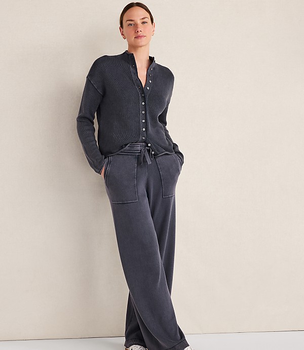 Haven Well Within Organic Cotton Knit Wide Leg Pants