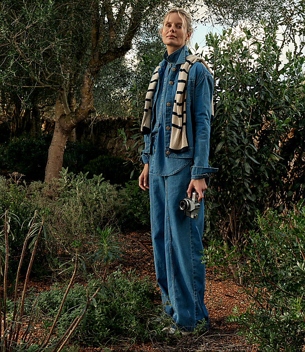 Haven Well Within Organic Cotton Denim Barrel Leg Pants