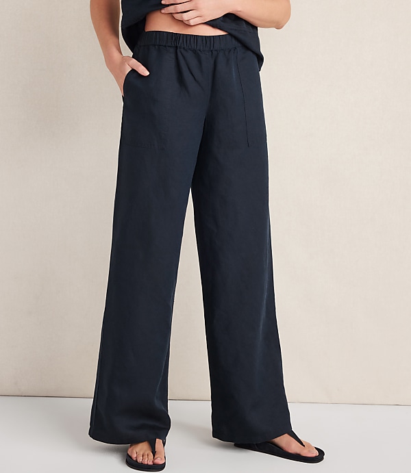 Haven Well Within Linen Blend Dobby Wide Leg Pants