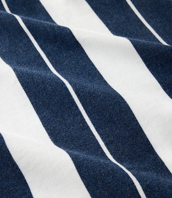 Haven Well Within Organic Cotton Interlock Stripe Johnny Collar Top