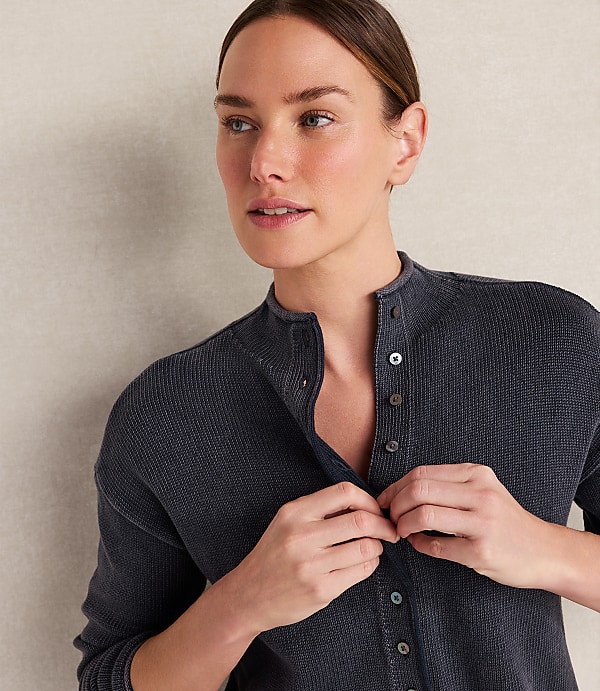 Haven Well Within Organic Cotton Roll Neck Cardigan