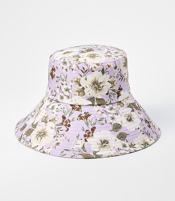 Floral Wide Brim Bucket Hat