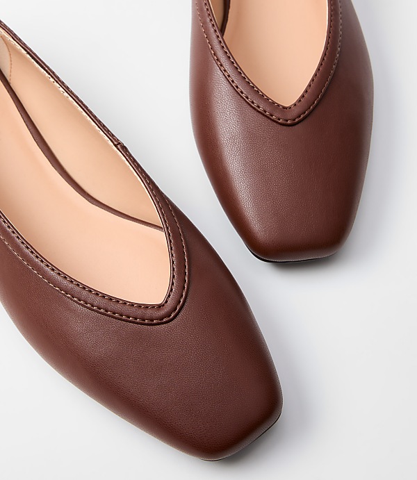 High Vamp Ballet Flats