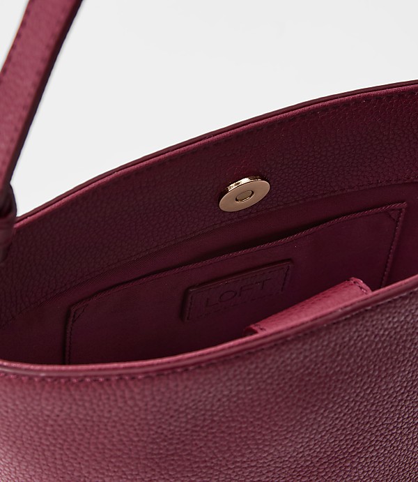 Pebbled Leather Bucket Bag