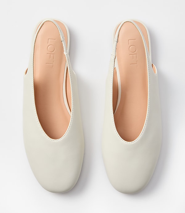 High Vamp Slingback Flats
