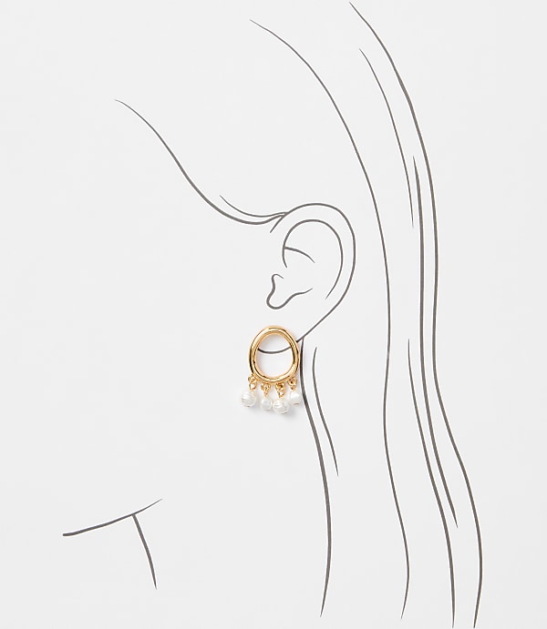Mother Of Pearl Cluster Stud Earrings