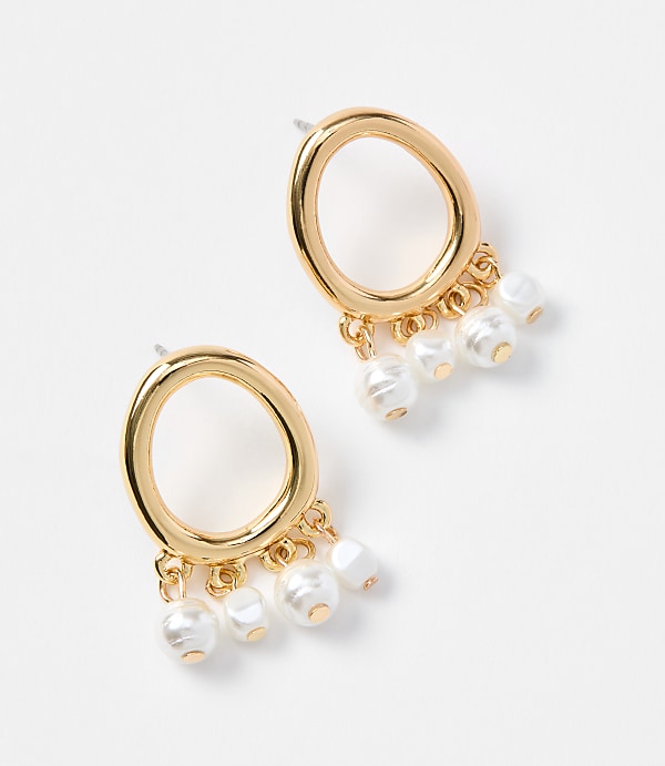 Mother Of Pearl Cluster Stud Earrings