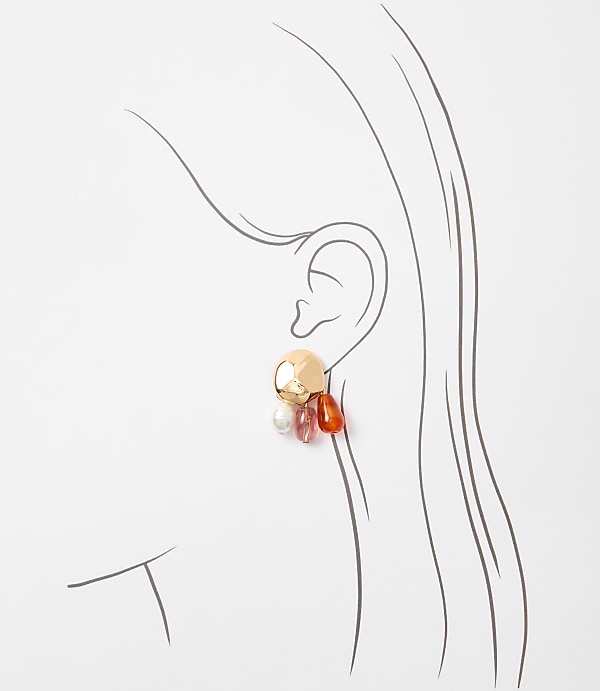 Pearlized Molded Statement Earrings
