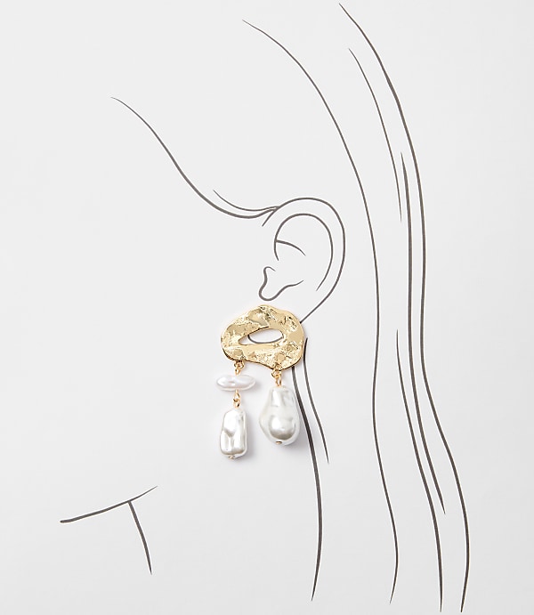 Mother Of Pearl Statement Drop Earrings