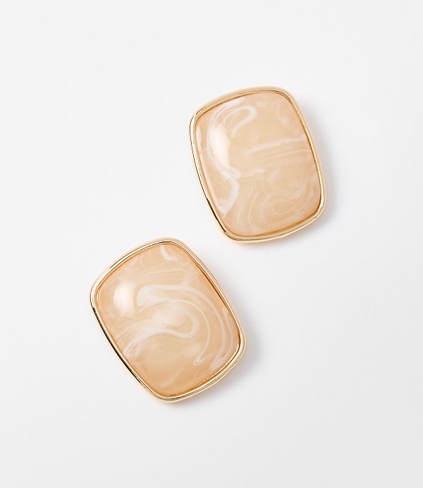Marbleized Statement Stud Earrings