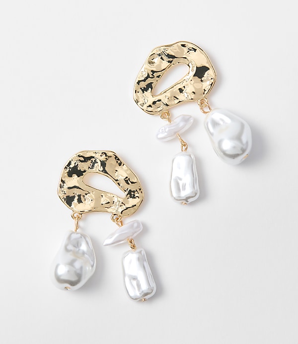 Mother Of Pearl Statement Drop Earrings