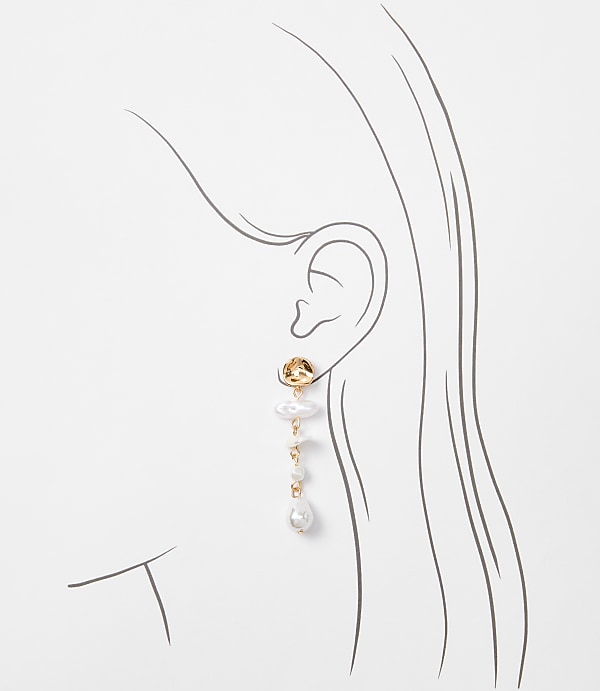 Mother Of Pearl Linear Statement Earrings
