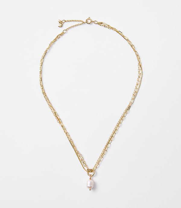 Pearlized Layered Necklace