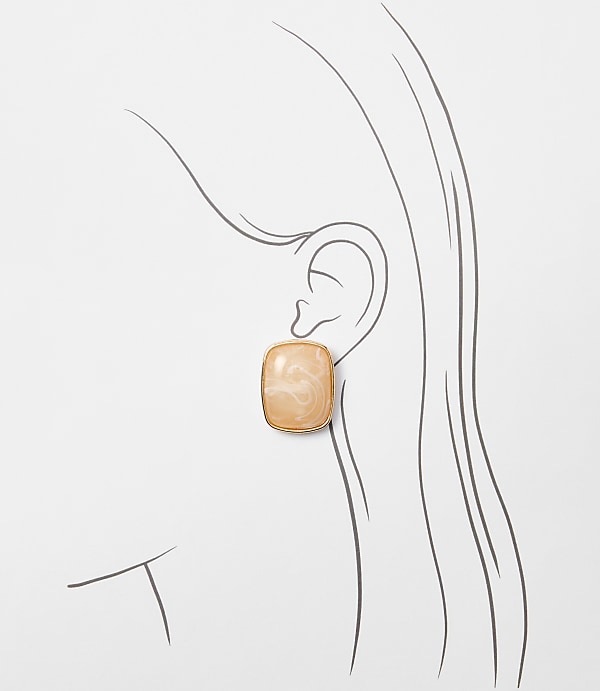 Marbleized Statement Stud Earrings
