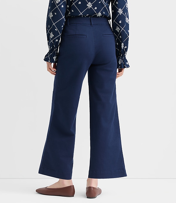 Tall Palmer Wide Leg Crop Pants in Twill
