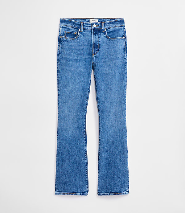 Rivete Petite Mid Rise Boot Jeans in Vintage Mid Wash