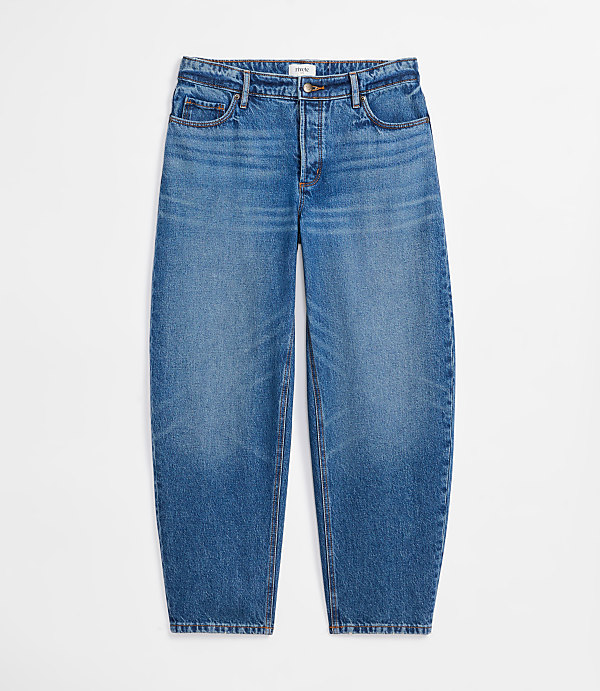 Rivete Tall Mid Rise Barrel Jeans in Echo Wash