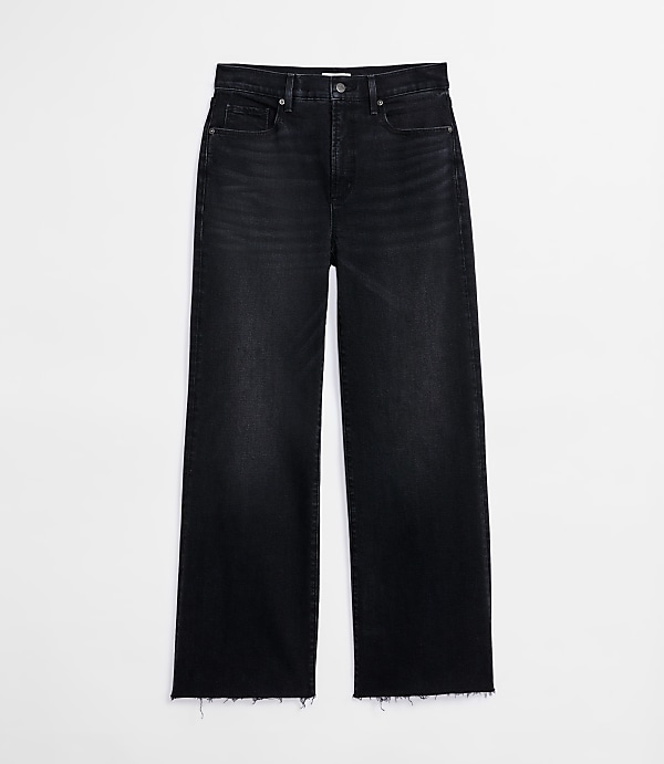 Rivete Tall Fresh Cut High Rise Wide Leg Jeans in Noir Wash