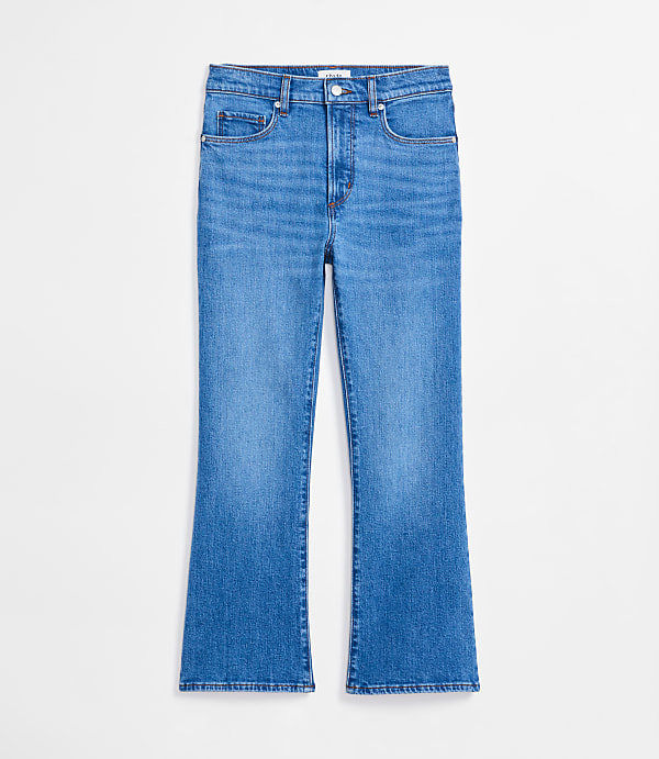 Rivete Tall High Rise Kick Crop Jeans in Vintage Mid Wash