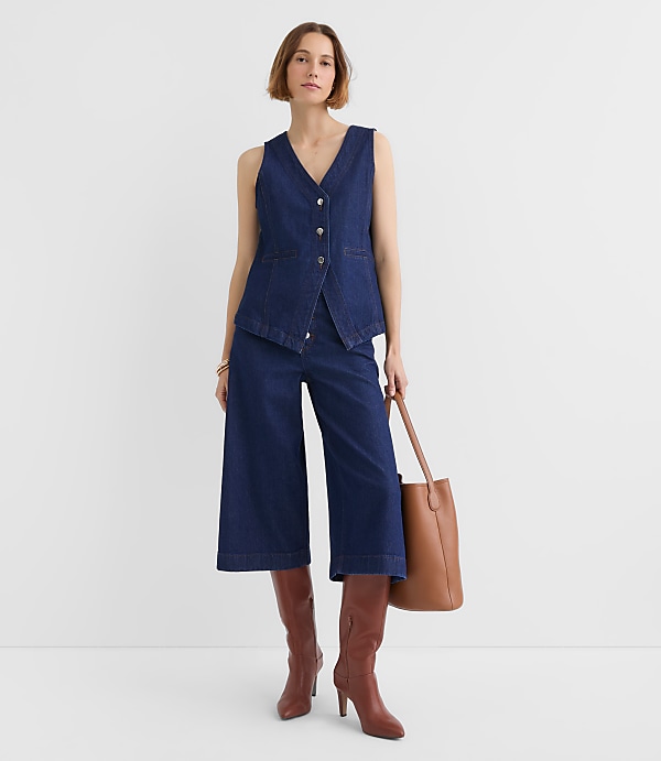 Denim Vest in Classic Rinse Wash
