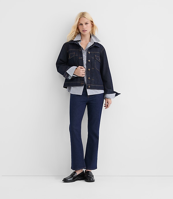 Rivete Petite Denim Trucker Jacket in Nova Wash