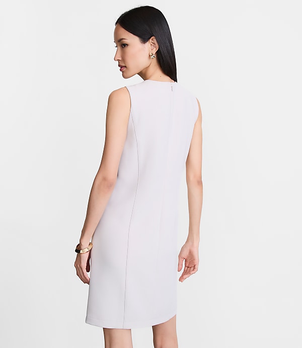Petite LOFT Versa Crepe Drape Mini Pocket Dress