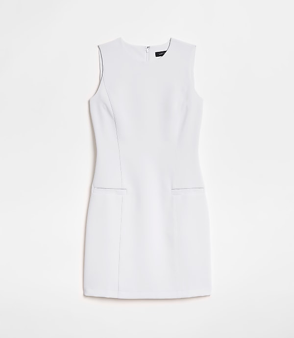 Petite LOFT Versa Crepe Drape Mini Pocket Dress