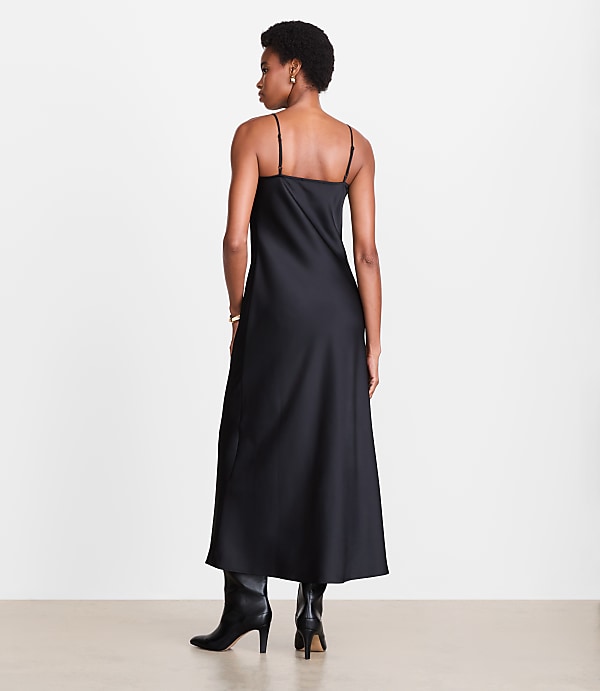 Petite LOFT Versa Satin Maxi Slip Dress