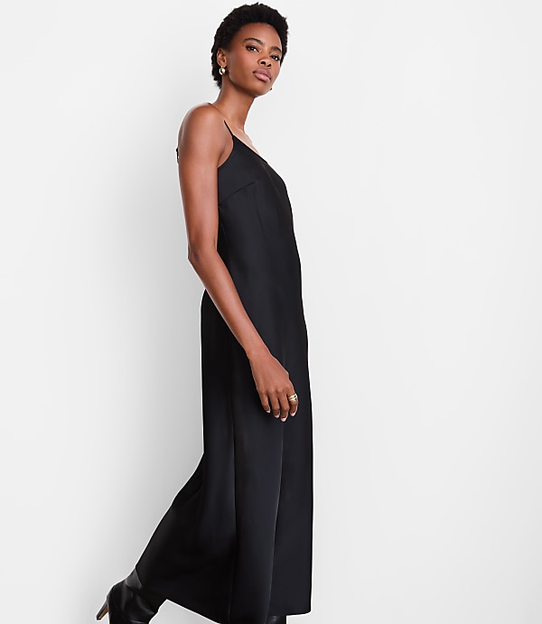 Petite LOFT Versa Satin Maxi Slip Dress