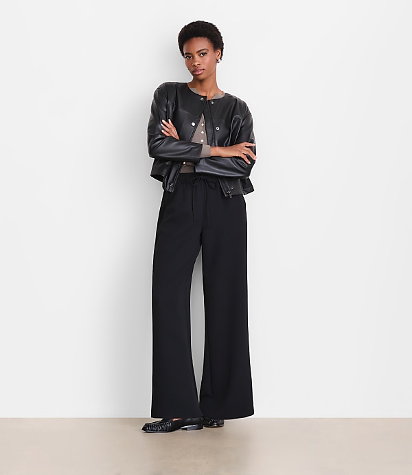 Tall LOFT Versa Crepe Drape Drawstring Pants