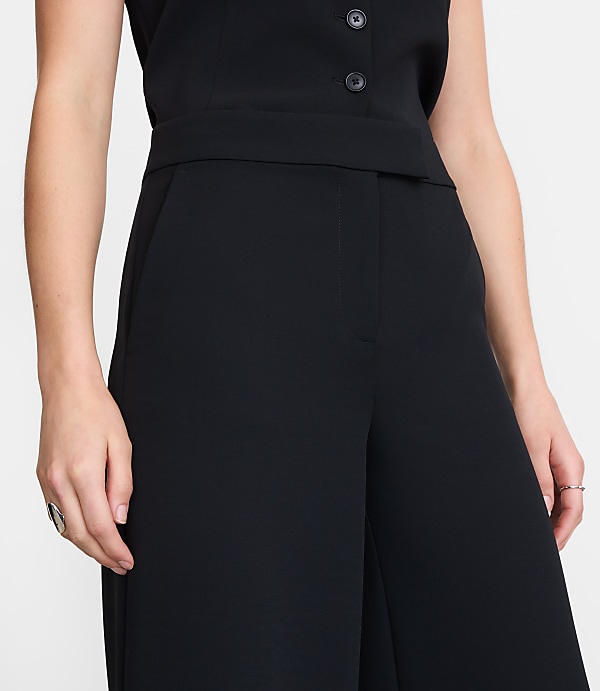 Petite LOFT Versa Crepe Drape Culottes