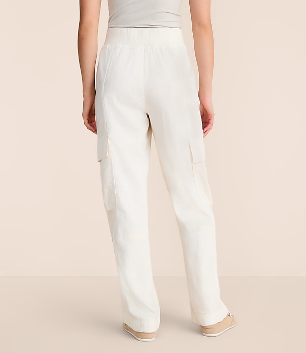 Petite Lou & Grey Washed Twill Straight Leg Cargo Pants