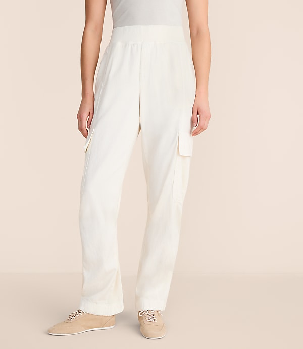 Petite Lou & Grey Washed Twill Straight Leg Cargo Pants