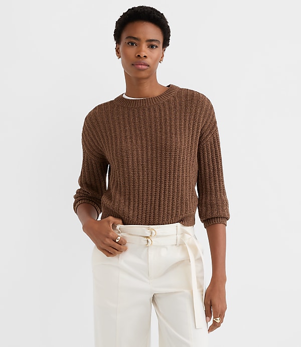 Petite Ribbed Relaxed Sweater